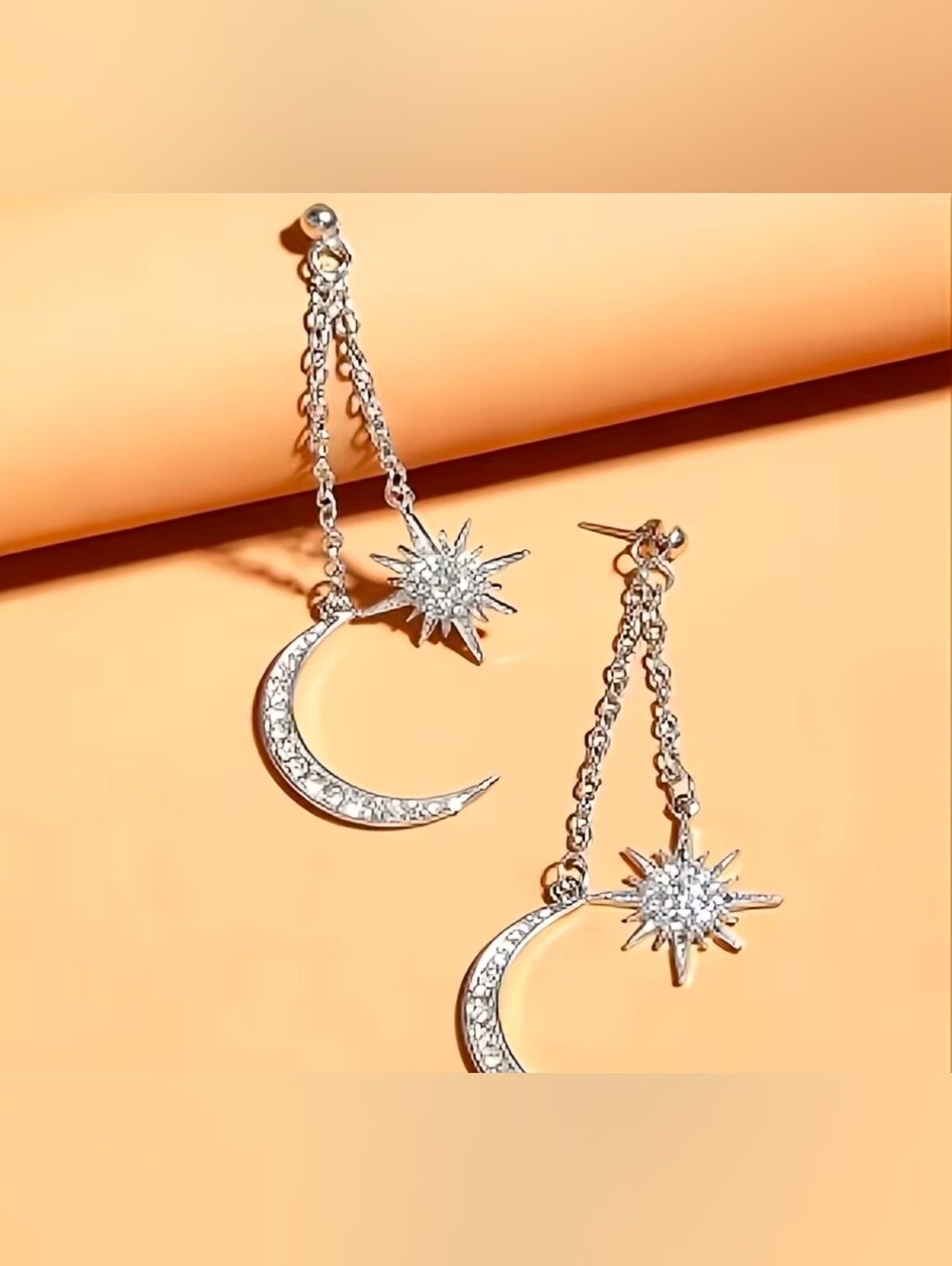 $8 Each Or Bundle 5/$20 Sterling-Style Silver Moon & Star Drop Earrings